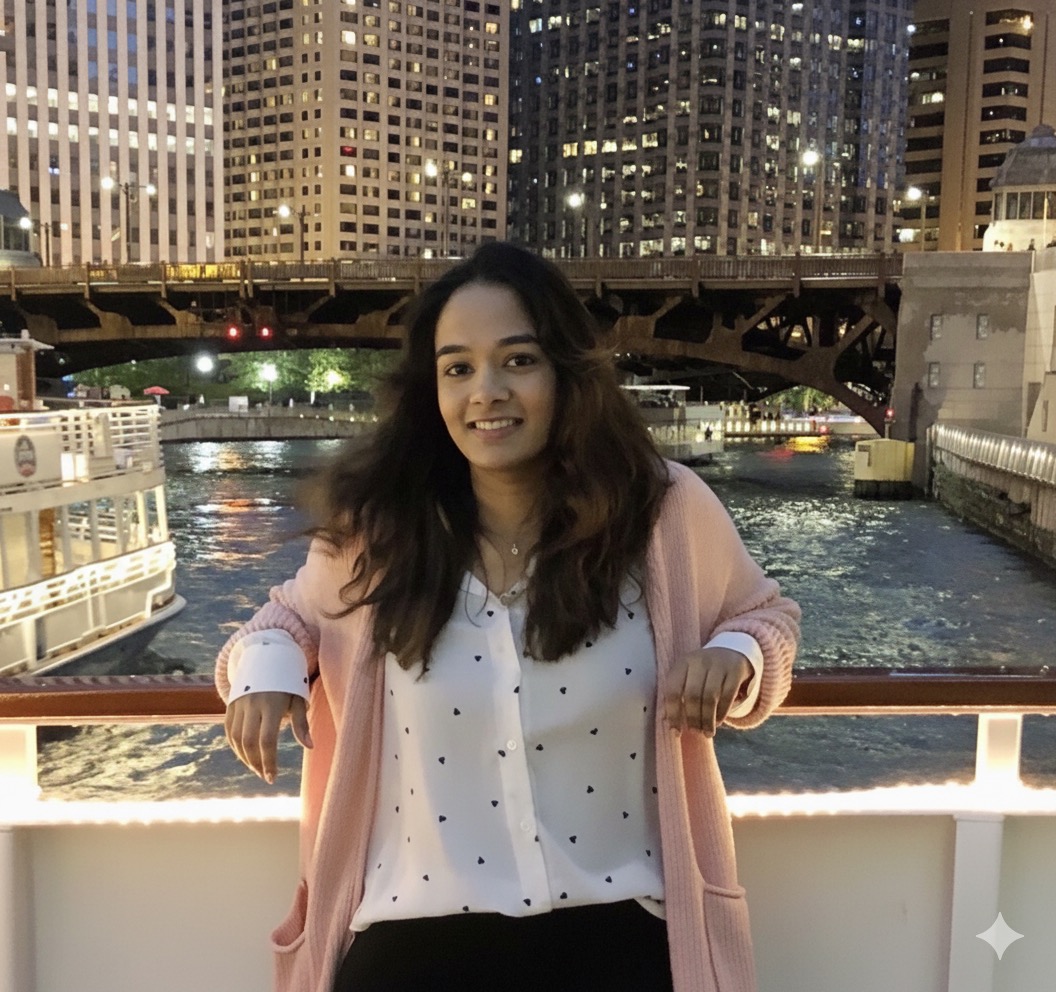 Yamini Headshot with city background
